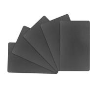 M METERXITY 5-Pack Cartes De Visite Métalliques Vierges, 100x60x0.5mm Plaque En Aluminium Gravure Laser Impression Plaque Métallique Pour DIY/Décoration/Maison/Plaque Signalétique [Noir Mat]