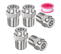 M METERXITY 5 Pack Surface Clean Tips - Embouts De Nettoyage De Surface À 15 Degrés 1/4" NPT Mâle Pour Nettoyeur Haute Pression, Pour Pistolets À Eau (Orifice 1.07mm)