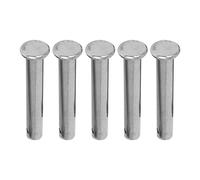 M METERXITY 5 Paquet Chape Goupilles - Plat Tête Inox Acier Chape Goupilles Fixation, Anti Résistance, Appliquer à Mécanique Réparation (M8 x 50mm, Argent Ton)