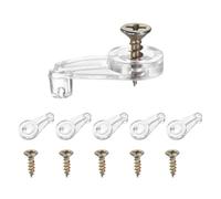 M METERXITY 50 Pack Attaches En Verre, Attaches En Verre Décalés De 4mm Support D'Attache Pour Portes À Moustiquaire Avec Vis Pour Fixer Miroir/Verre/Portes [Cylindrique, Transparent]