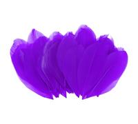 M METERXITY 50-Pack Plumes d'oie, 1.6-3 Pouce / 4-8cm en Gros Plumes d'oie Naturelles pour Artisanat/Mariage/Attrape-Rêves/Décorations DIY [Violet Foncé]