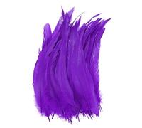 M METERXITY 50-Pack Plumes Naturelles De Queue De Coq, 10-12 Pouces / 25-30cm De Longueur Plumes De Queue De Coq pour Bricolage/Mariage/Attrape-Reves/Decorations DIY Artisanat [Violet Fonce]