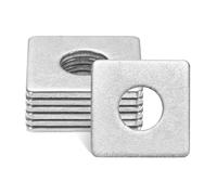 M METERXITY 6-Pack Rondelles Carrées Plaque, Pour Boulon M16 Joint Acier Inox Rondelle Plate Coussinet Porteur Pour Construction, 1.57" OD 0.63" ID 3mm Épaisseur Entretoise