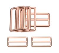 M METERXITY 6-Pack Tri Glide Metal Buckles, 1-1/2 Inch Zinc Alloy Slider Belt Strap Adjuster pour Strap Keeper/Bag Straps/Dog Collars, Webbing Strap Buckles [Rose Gold]