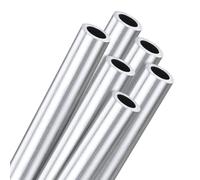M METERXITY 6 Pcs 10cm Tube Rond en Aluminium 6063, 8mm ID 12mm OD Tube en Aluminium sans Soudure pour Construction/Usinage/Artisanat DIY, Tuyauterie Métallique Droite [0.31"x0.47"x4"]