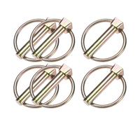 M METERXITY 6 Pcs 5/16" Goupille d'Arrêt avec Anneau, 1-9/16" Goupilles de Remorque à Goupille en Acier au Carbone pour Bateau/Camion/Tracteur/Chariot/Tondeuse à Gazon [8x40mm, Zinc Coloré]