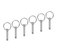 M METERXITY 6 Pcs Goupilles à Dégagement Rapide, 6mm Diamètre, 26mm Longueur d'Utilisation Goupille Supérieure Bimini pour Construction Navale/Bateau, 32mm Long Total en Acier au Carbone