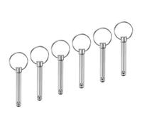 M METERXITY 6 Pcs Goupilles à Dégagement Rapide, 8mm Diamètre, 43mm Longueur d'Utilisation Goupille Supérieure Bimini pour Construction Navale/Bateau, 50mm Long Total en Acier au Carbone