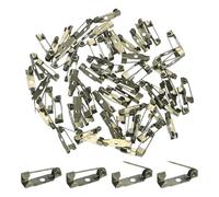 M METERXITY 60-Pack Bar Pins, 0.6 inch Brooch Pin Backs Safety Clasp pour Badges/Name Tags/Corsage/DIY Crafting Sewing Fabric, Metal Boutonnieres Locking Pin-Backing [15mm, Bronze Tone]