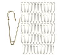 M METERXITY 60-Pack Épingles De Sécurité Grandes Épingles À Ressort De 2" pour Couvertures en Gros pour Mode/Vêtements/Couture/Quilting/Tapis/Linge/Bricolage/Décoratif [Or]