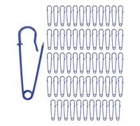 M METERXITY 60-Pack Grandes Épingles De Sécurité 2" Épingles À Ressort en Vrac pour Couverture/Fashion/Vêtements/Couture/Quilting/Tapisserie/Lessive/DIY Artisanat/Décoratif [Blue]