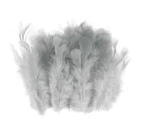 M METERXITY 600-Pack Plumes De Coq Saddle Hackle, 1.6-3 Pouce / 4-8cm en Vrac Plumes Naturelles Duveteuses pour Artisanat/Mariage/Attrape-Rêves/DIY Décoration [Gris]