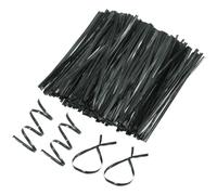 M METERXITY 800-Pcs Attaches Torsadées en Métal, 12cm Lien Torsadé Métallique pour Décoration de Noël/Fête/Plante de Jardin/Emballage Cadeau/Gâteau, Liens Torsadés Réutilisables [Noir]