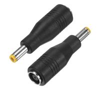 M METERXITY Adaptateur de Connecteurs DC en Pack de 2, Connecteur Femelle DC 8mm vers Mâle DC 5,5mm x 2,5mm, Connecteur à Barillet en Cuivre pour Station d'alimentation Portable[Noir]