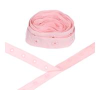 M METERXITY Boutons-Pression en Plastique, 2 Yards de Boutons-Pression, Ruban en Polyester Crochet & Œillet Fermeture à Glissière Popper Bouton-Pression[Rose Clair, Espacement de 25 mm]