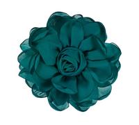 M METERXITY Broches et épingles en forme de rose pour femme épingles à cheveux en satin délicat grandes fleurs de camélia pour mariage fêtes vêtements joyaux [10 cm bleu foncé]