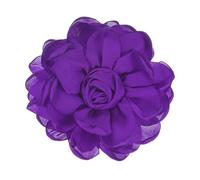M METERXITY Broches et épingles en forme de rose pour femme épingles à cheveux en satin délicat grandes fleurs de camélia pour mariage fêtes vêtements joyaux [10 cm violet]
