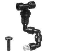 M METERXITY Buses brumisatrices pour reptiles, 0,4 mm pore en cuivre 6,35 mm avec prise pour terrarium/paludarium/vivarium, buse amovible réglable à 360 degrés [noir]