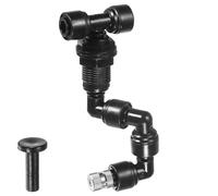 M METERXITY Buses brumisatrices pour reptiles, 0,7 mm pore en cuivre 6,35 mm avec prise pour terrarium/paludarium/vivarium, buse amovible réglable à 360 degrés [noir]