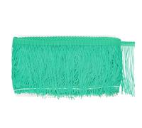 M METERXITY Chainette Fringe Trim, 5 Yards de 4" Polyester Braid Tassel Trim pour DIY Crafts/Décoration d'Abat-Jour/Robe de Mariée/Couture/Fil à Frange pour Vêtements [Vert Fruit Clair]