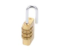 M METERXITY Combinaison Mot Passe Cadenas - Extérieur Réinitialisable 3 Chiffre Secret Code Verrouillage, Appliquer à Portail/Gym/Sac Outils Utilisation (54x21x10mm, Laiton Ton)