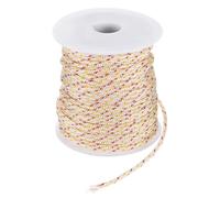 M METERXITY Corde de Démarrage de Lanceur de Recul 2,5 mm 30m Corde de Traction en Nylon Corde de Traction de Lanceur de Recul pour Tondeuse/Tronçonneuse/Coupe-Brosse [Blanc Rouge Jaune]