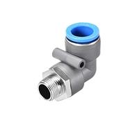 M METERXITY Coude poussoir pour connecter les raccords d'air - Connecteurs pneumatiques à dégagement rapide, s'appliquent au raccord de tuyau (1,5 cm de diamètre extérieur x filetage mâle de 0,95 cm,