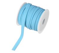 M METERXITY Double Fold Bias Tape, 1/2 inch x 25 Yard Piping Trim Fabric Binding Tape pour Couture, Applicable pour Ourlet, Surjet, Bordure, Matelassage, Accessoires(Bleu Clair)