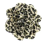 M METERXITY Extra Large Rose Flower Brooches, 8.3 Inch Lapel Pins Dainty Satin Fabric Big Camellia Oversized Brooch Pin pour Women Wedding/Dance/Clothes/Party [21cm, Army Green Leopard]