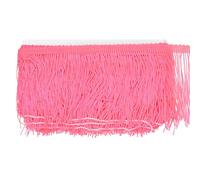 M METERXITY Galon à franges Chainette, 4,6 m de fil tressé en polyester de 10 cm pour travaux manuels, ornementationation d'abat-jour, robe de mariée, couture, vêtements [Rose fluo]