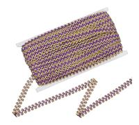 M METERXITY Galons en Gimp, 1/2 Pouce 12 cm x 25 Yards Polyester Bordure Dorée Galon Tissé Ruban Dentelle Tissu Garniture pour Couture/Costume[Violet Foncé]