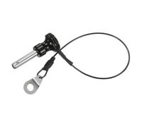 M METERXITY Goupille de Verrouillage à Bille, 6mm Diamètre, 20mm Longueur d'Utilisation des Broches à Dégagement Rapide à Bouton-Poussoir avec Câble de Longe [Acier Inoxydable 304]