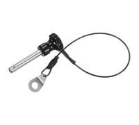 M METERXITY Goupille de Verrouillage à Bille, 6mm Diamètre, 30mm Longueur d'Utilisation des Broches à Dégagement Rapide à Bouton-Poussoir avec Câble de Longe [Acier Inoxydable 304]