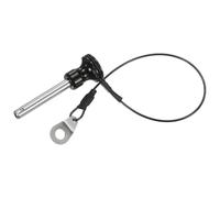 M METERXITY Goupille de Verrouillage à Bille, 6mm Diamètre, 35mm Longueur d'Utilisation des Broches à Dégagement Rapide à Bouton-Poussoir avec Câble de Longe [Acier Inoxydable 304]