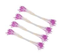 M METERXITY Kit de 100 Étamines de Fleurs Artificielles, Mini Double Têtes de Pistils de Fleurs, Étamines pour la Fabrication de Fleurs/Bricolage de Couronnes [Violet Rose]