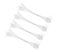 M METERXITY Kit de 100 Étamines de Fleurs Artificielles, Mini Double Têtes de Pistils de Fleurs, Étamines pour la Fabrication de Fleurs/Bricolage de Couronnes [Blanc]