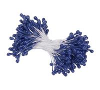 M METERXITY Kit de 150 Étamines de Fleurs Artificielles, 3mm Mini Double Heads Flower Stamens Pistil, Étamines pour la Fabrication de Fleurs/Artisanat DIY Couronnes [Marine]