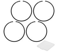 M METERXITY Kit De 4 Segments De Piston Pour Moteur, Ensemble De Segments De Piston En Fonte Ductile De 44mm x 2mm D'Épaisseur, Remplacement Standard Pour Petits Moteurs/Machines [Noir]