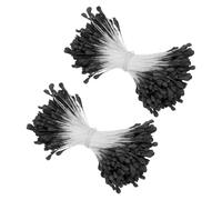 M METERXITY Kit de 680 Étamines de Fleurs Artificielles, 3mm Mini Double Têtes de Fleurs Pistils, Étamines pour la Fabrication de Fleurs/Artisanat DIY Couronnes [Noir]