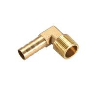 M METERXITY Laiton Tuyau Barbillon Raccords - 90 Degré Coude Laiton 10mm Barbelé Réducteur Appliquer à Eau Carburant (3/8 PT Mâle Tuyau)