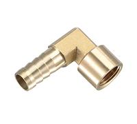 M METERXITY Laiton Tuyau Barbillon Raccords - 90 Degré Coude Laiton 10mm Barbillon Connecteur Appliquer à Eau Carburant (G1/4 Femelle Tuyau)