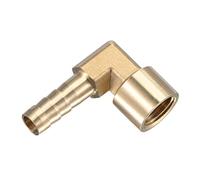 M METERXITY Laiton Tuyau Barbillon Raccords - 90 Degré Coude Laiton 8mm Barbillon Connecteur Appliquer à Eau Carburant (Tuyau G1/4 Femelle)