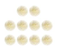 M METERXITY Lot de 10 Pompons en Papier de Soie 10 cm Beige | Décoration de Mariage, Durable et Magnifique, Convient pour Anniversaire Fête Mariage