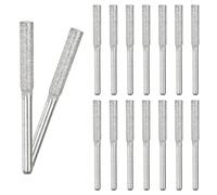 M METERXITY Lot de 16 aiguiseurs de tronçonneuse diamant plaqué titane de 1,6 cm, haute dureté, kit d'affûtage pour tronçonneuse électrique, sculptures sur pierre [3 mm argent]