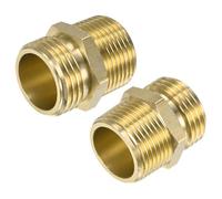M METERXITY Lot de 2 adaptateurs de tuyau d'arrosage en laiton pour robinet/système d'irrigation, raccord de tuyau d'arrosage rapide de 1,9 cm vers 1,9 cm NPT mâle, adaptateur de tuyau d'eau