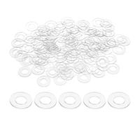 M METERXITY Lot de 200 rondelles plates M8 en PVC - 8 mm x 16 mm x 16 mm x 1 mm d'épaisseur - Pour poignée de porte/automobile/salle de bain - Joint d'étanchéité