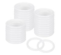 M METERXITY Lot de 30 Anneaux Attrape-Rêves, 1,5 Pouce Anneaux Ronds en Plastique Macramé Floral Anneaux en Plastique O pour Bricolage Couronne de Mariage/Décoration Murale Blanc 0,2 Pouce