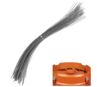 M METERXITY Lot de 30 lignes de rechange, 0,2 x 35,6 cm en nylon spiralé pour déchiqueteuse de feuilles/broyeur de feuilles électrique W-orx WG430 [gris, noir]