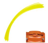 M METERXITY Lot de 30 lignes de rechange carrées en nylon - 0,2 x 35,6 cm - Pour broyeur de feuilles W-orx WG430 - Jaune