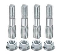 M METERXITY Lot de 4 goujons et écrous de barre de tronçonneuse M8 x 1,25 à M10 x 1,5 à double extrémité avec écrous M8 en acier au manganèse pour barre de bride Echo Kit de remplacement